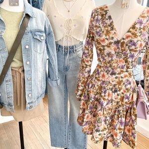 Lush Mini Ruffled Tie Back Dress